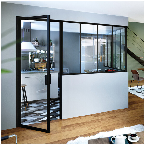 Kit dormant pour porte battante verrière