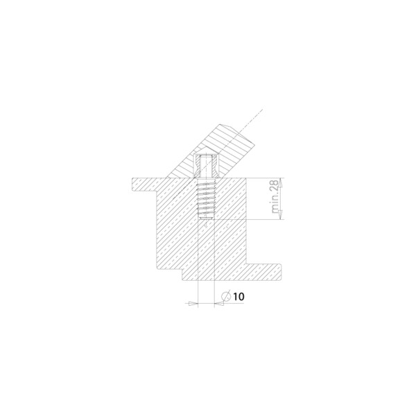 Kit fixation montage simple face invisible bois