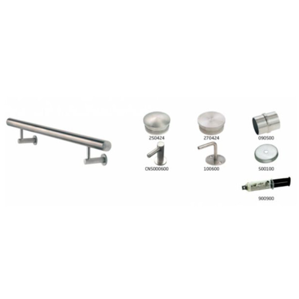 Kit main courante prestige inox