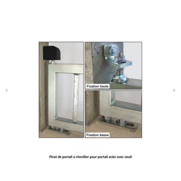 Kit pivot haut et bas portail à cheviller 