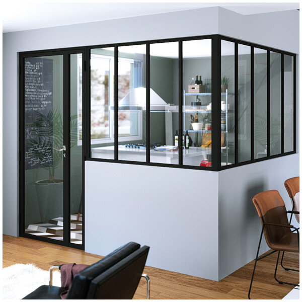 Kit porte battante verrière à béquille