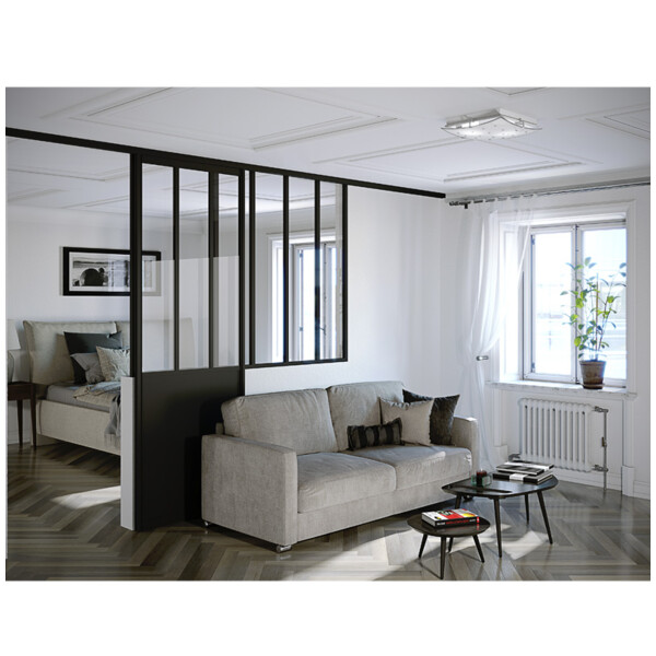 Kit porte coulissante verrière