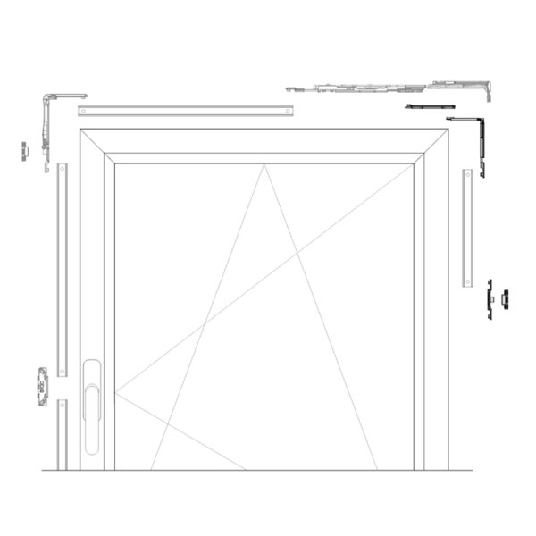 Kit renvoi + verrouillage ch180+