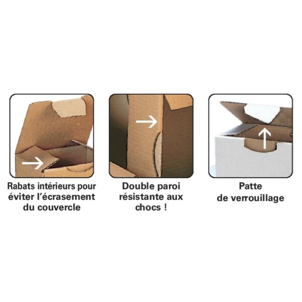 Lot 50x boites postale carton