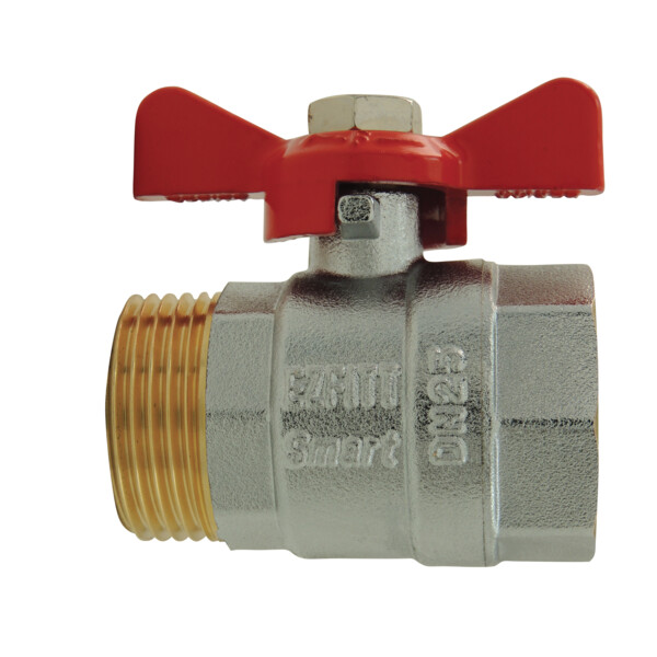 Vanne a sphere male/femelle papillon "smart"