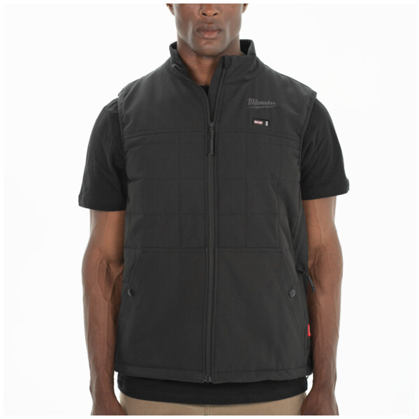 Veste chauffante noire sans manche ripstop m12 hpvbl2-0