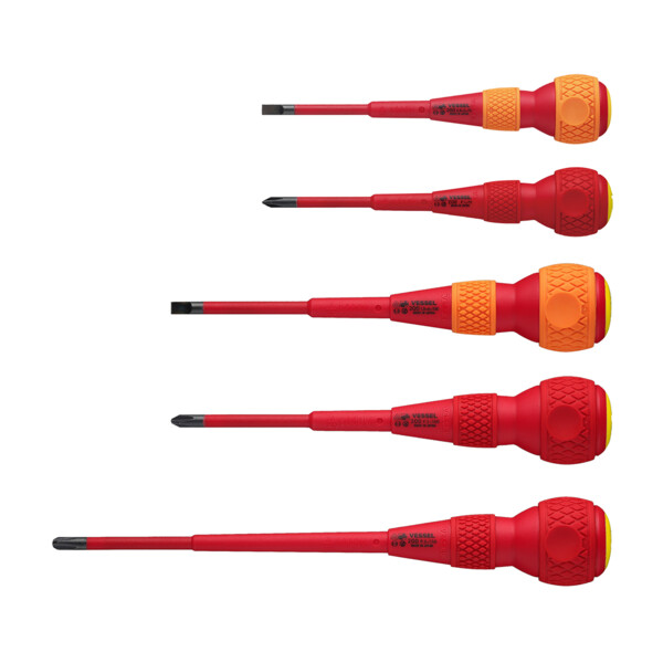 Tournevis ball grip vde isole 1000v (jeu)