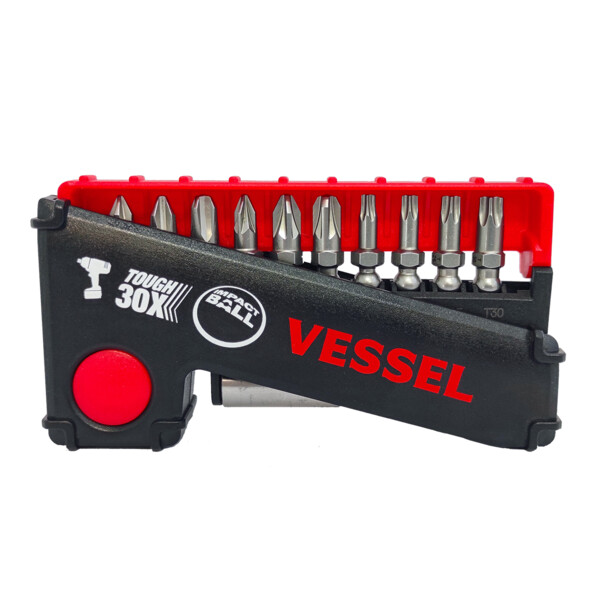 Embouts de vissage impact ball + porte-embout 1/4'' (etui de 11)