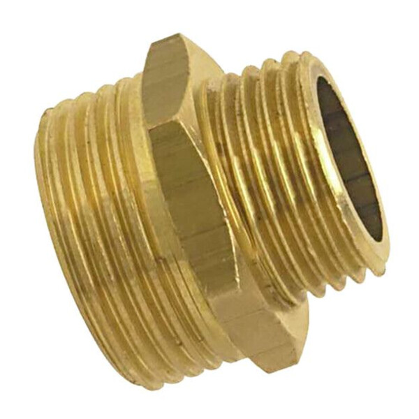 Mamelon double male reduit laiton