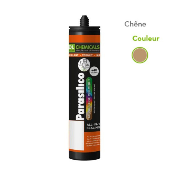 Mastic silicone prestige colour ton brun cart300ml