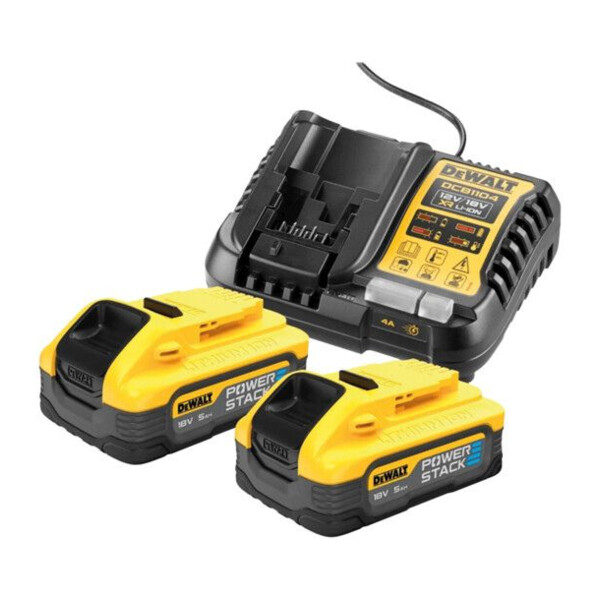 Pack 2 batteries 18v 5 ah-powerstack + chargeur