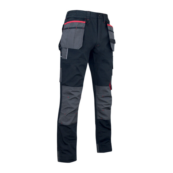 Pantalon minerai gris/noir canvas polycoton