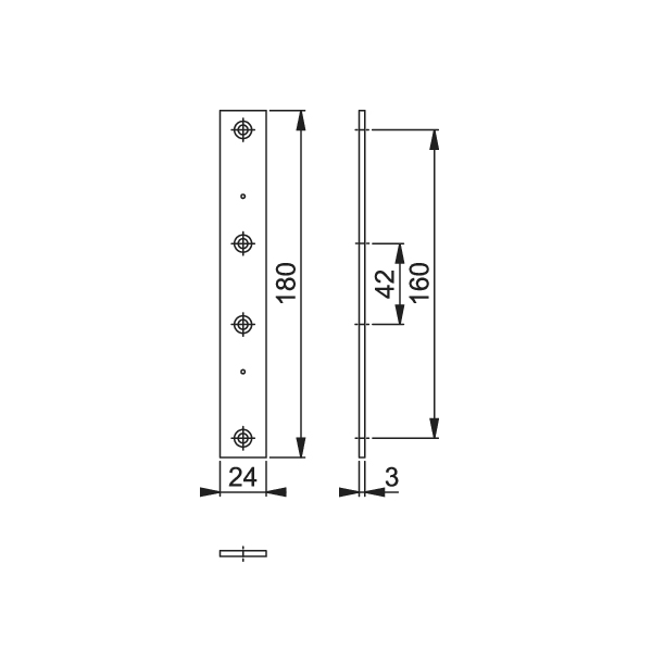 Plaque de montage lecteur d'empreinte