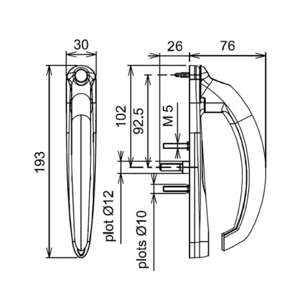 Poignée 20° seduction 5530