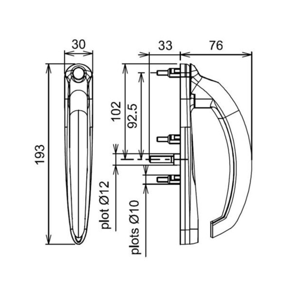Poignée 20° seduction 6524