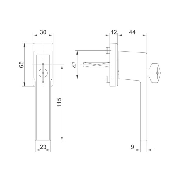 Poignée de fenêtre à clé reka
