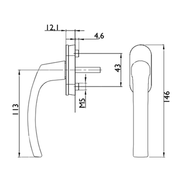 Poignée de fenêtre eva