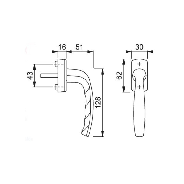 Poignée de fenêtre new-york  secustik