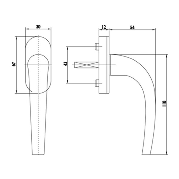 Poignée de fenêtre rio