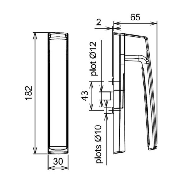 Poignée fixe sarena 7061