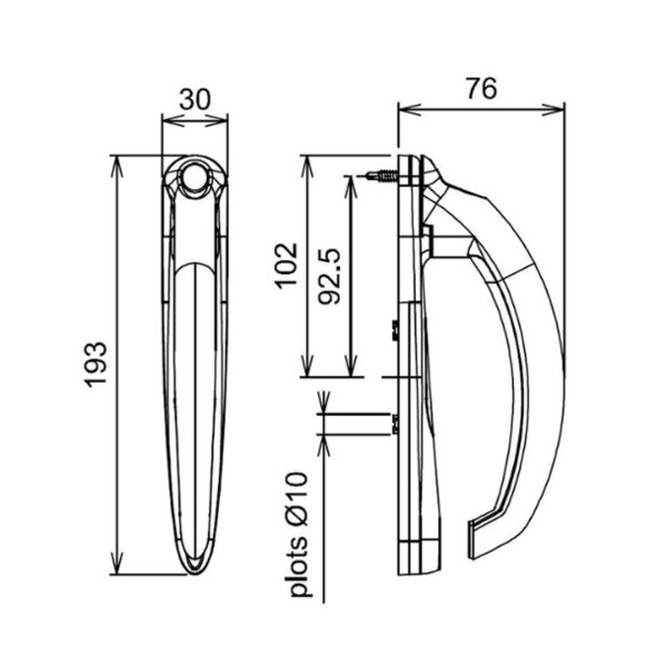 Poignée fixe seduction 5439