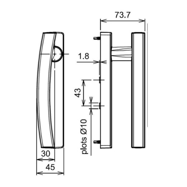 Poignée fixe symbiose 6658