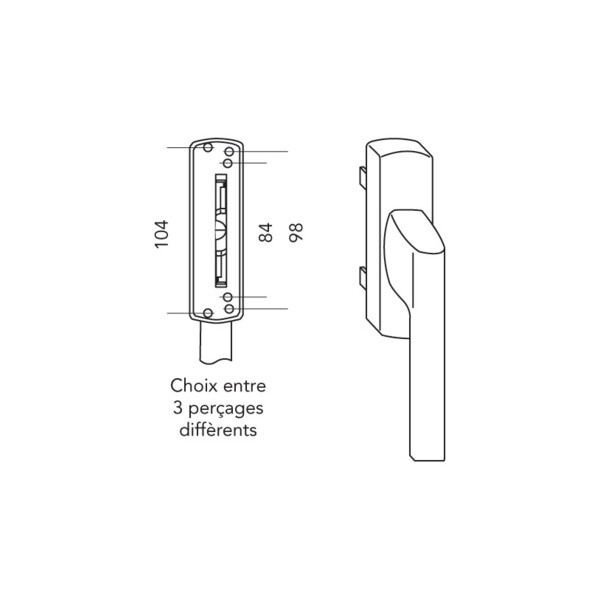 Poignée française si line