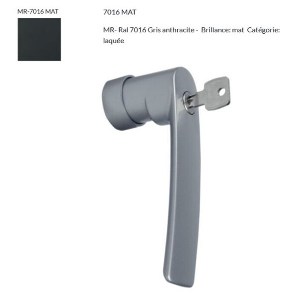 Poignée iris tbt à clé