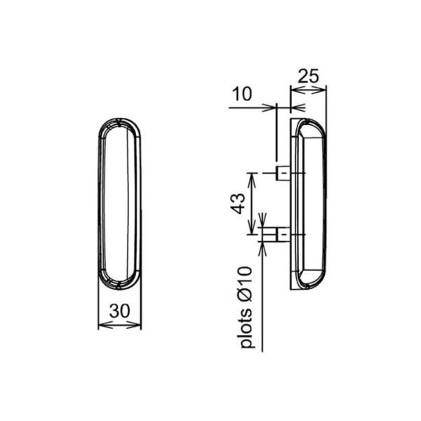 Poignée tirage symbiose 6664