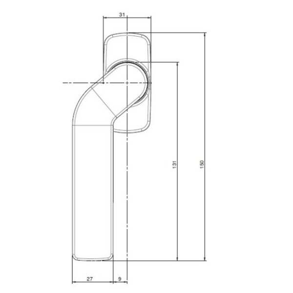 Poignée twenty coudée