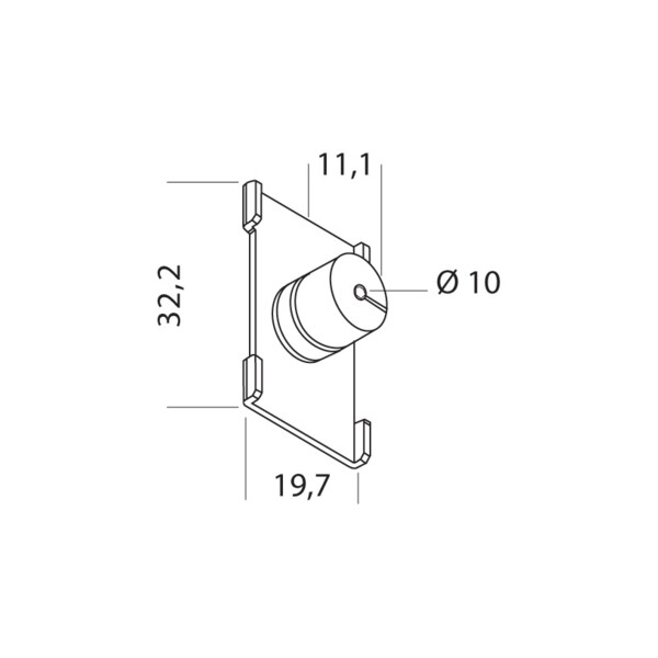 Point de fermeture avec guide