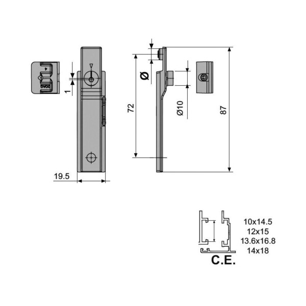 Point de fermeture pour mécanisme unidirectionnel