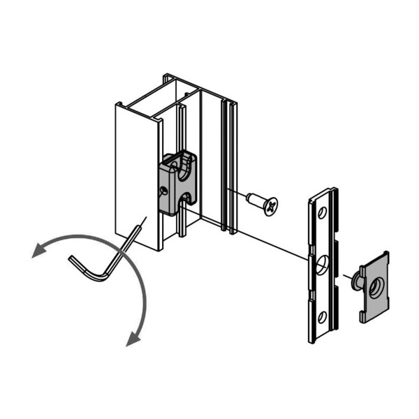Point de fermeture sécurité avec guide
