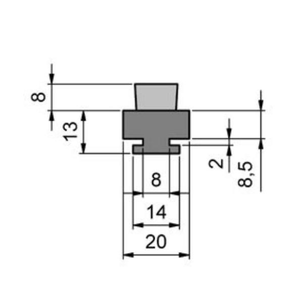 Profil brosse latte type 37