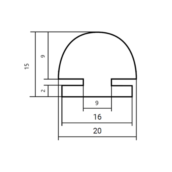 Profil polyéthylène type 900