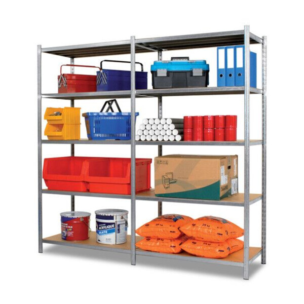 Rayonnage tubulaire galvanise epsiline (jusqu'a 300 kg par tablette)