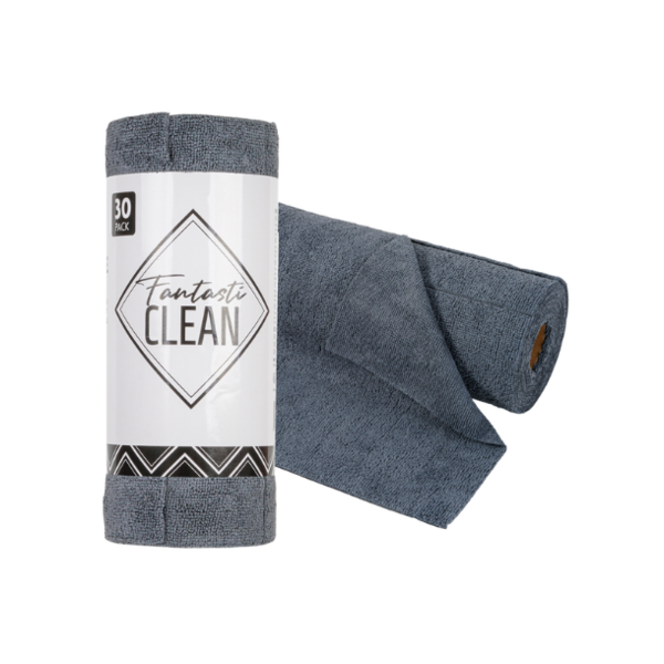 Rouleau 30 microfibres pré-découpées gris