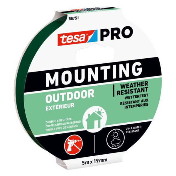 Ruban double face mounting pro ext 66751 blanc 5 m x 19 mm