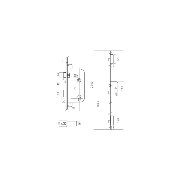 Serrure 3 points trimax