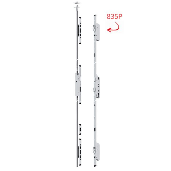 Serrure antipanique multipoints 835p  2 vantaux