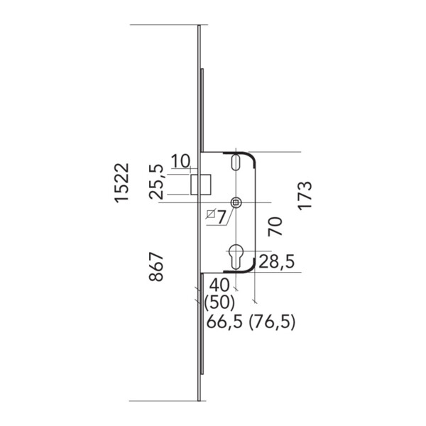 Serrure decena ajustable