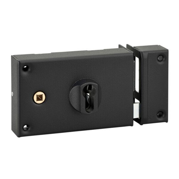 Serrure en applique pour grille et portail a cylindre europeen "protect"