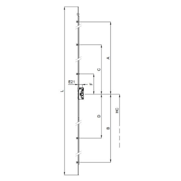 Serrure formula - entraxe 21