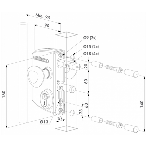 Serrure électrique lekq 