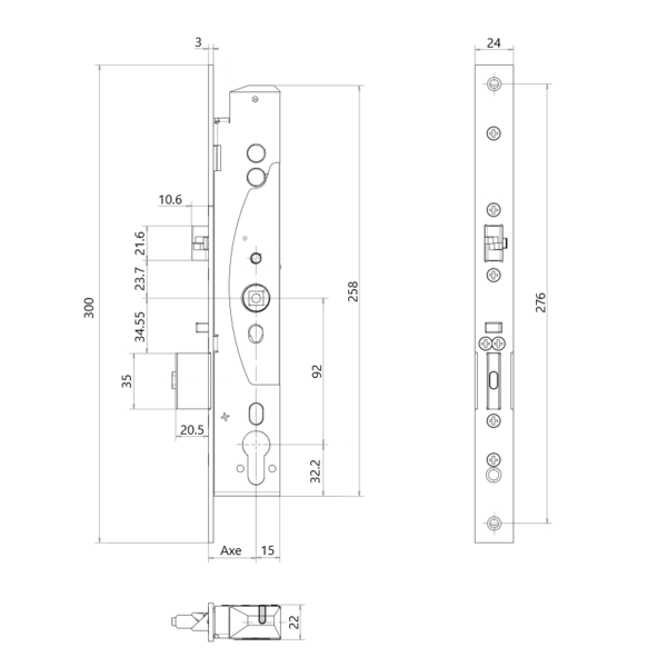 Serrure mediator 1 point