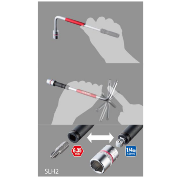 Set clé l embouts orientable + 10 acc - 2way