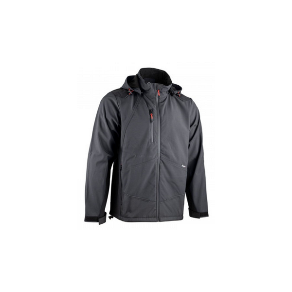 Softshell a capuche rock gris nuit