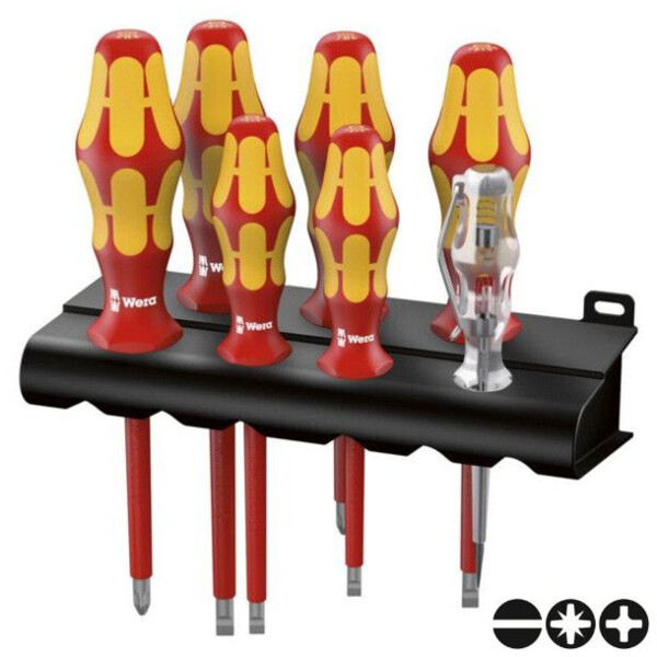 Tournevis electricien kraftform plus vde 160i/7 (jeu de 7)