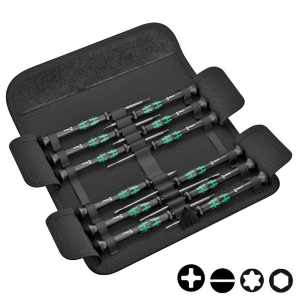 Tournevis electronicien kraftform micro 12 universal 1 (jeu de 12)