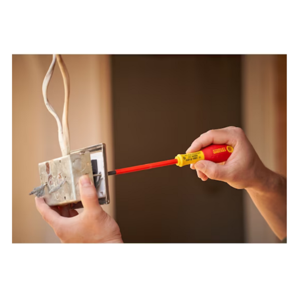 Tournevis isoles 1000v elec + pozi + testeur - jeu de 6pcs fatmax